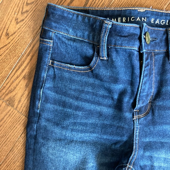 American Eagle Dream Jean high waist skinny jeans in dark blue - Picture 8 of 12